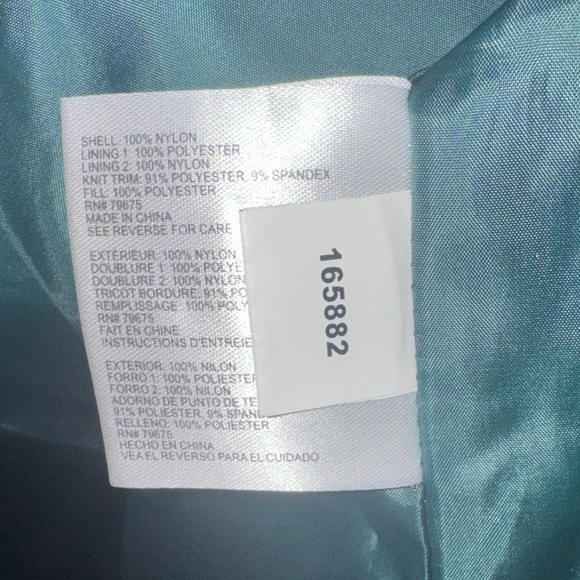 Michael Kors Women's Iridescent Green & Black Puffer Jacket - Picture 8 of 14